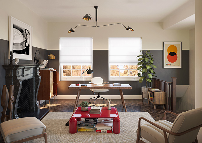 Menton, Pure White - Roman Blind - Image 8